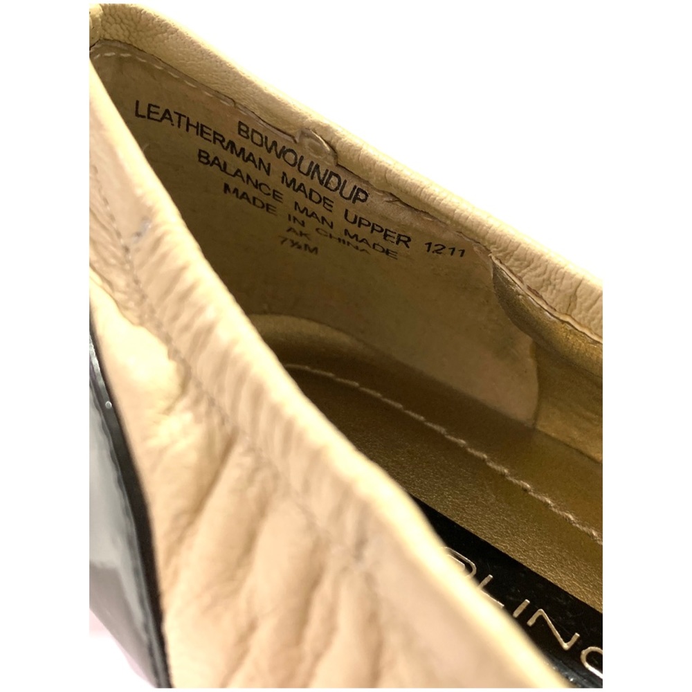NWOT Black & Ivory Ballet Flats with Silver Buckle - Picture 4 of 5